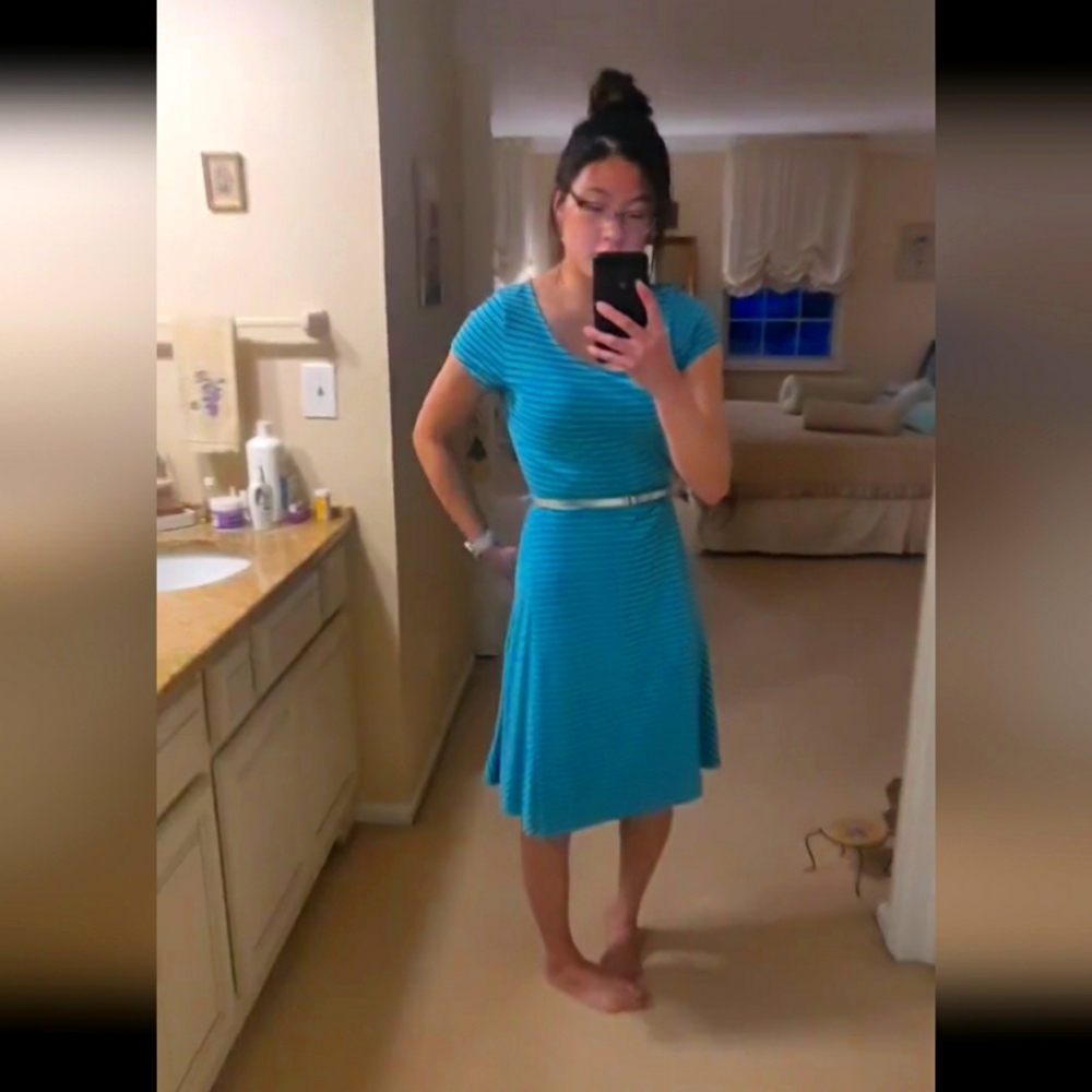 Blue Striped Dress